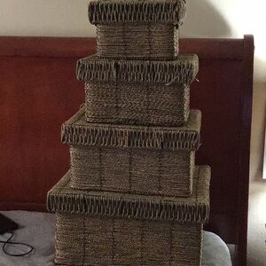 Natural Woven Storage Basket Set